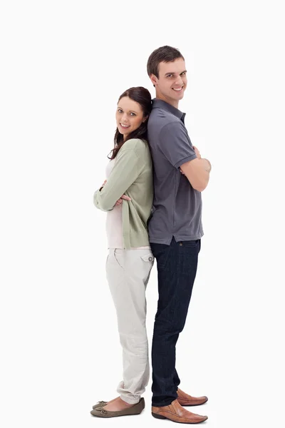 stock image Couple back to back