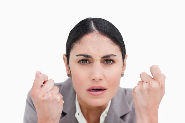 Close up of disappointed looking businesswoman — Stock Photo, Image