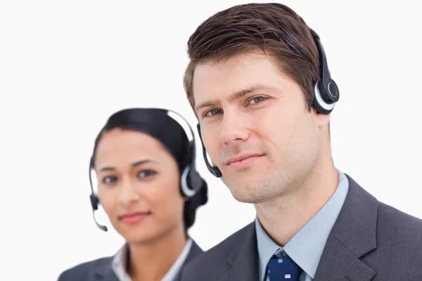 Close up of call center employees — Stock Photo, Image