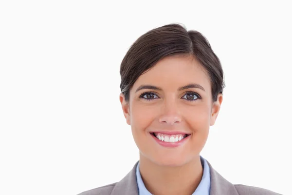 Close up of smiling female entrepreneur — Stock Photo, Image
