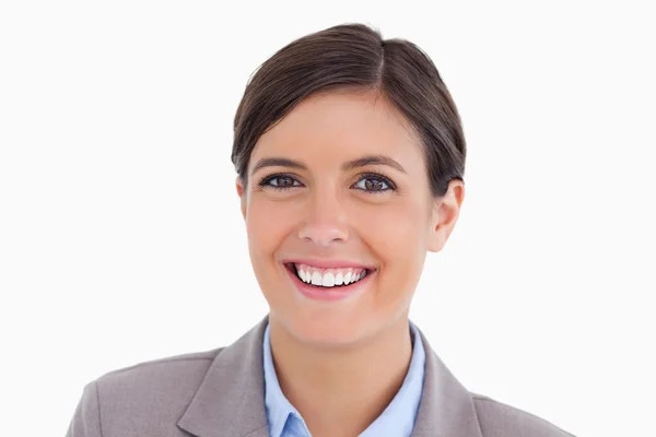 Close up of smiling young entrepreneur — Stock Photo, Image
