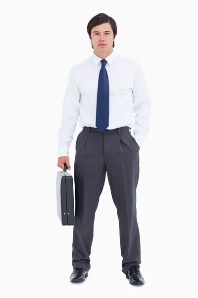 Handwerker mit seinem Koffer — Stockfoto