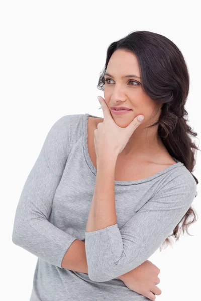 Close up of woman in thoughts — Stock Photo, Image