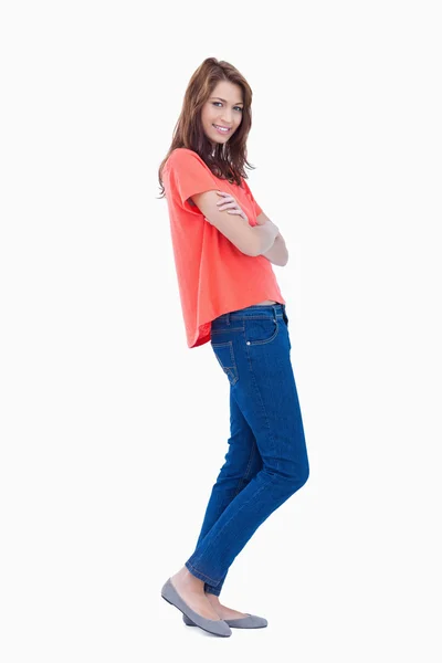 Teenager standing in a relaxed way — Stock Photo, Image