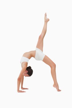 Woman in gymnastic position clipart