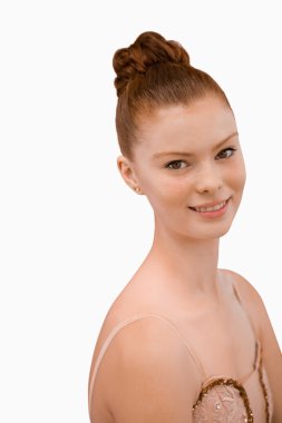 Close up of smiling ballerina clipart