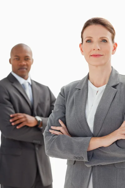 Business posing with arms crossed — Stock Photo, Image