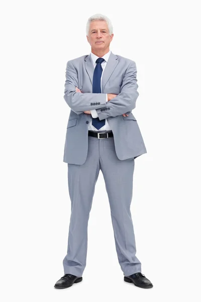 Portrait of a businessman with his arms folded — Stock Photo, Image