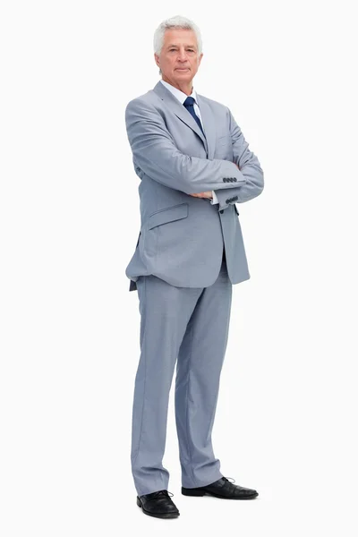 Portrét vážného muže v obleku — Stock fotografie
