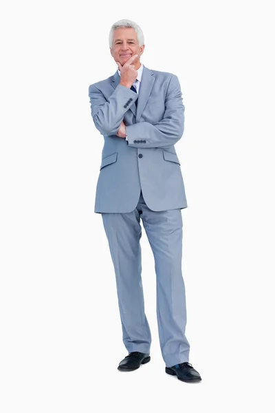Portret van een zakenman denken — Stockfoto