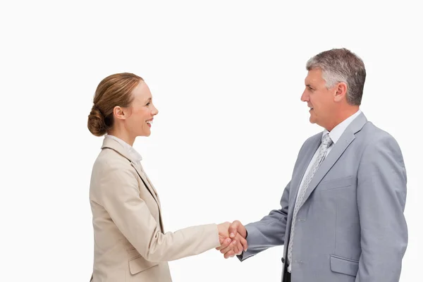 Business shaking their hands — Stock Photo, Image