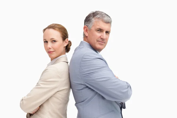 Portrait of business team back to back — Stock Photo, Image