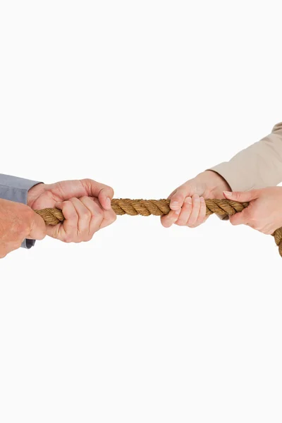 stock image Business pulling the rope