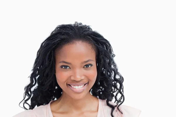 Head shot of a smiling young woman — Stock Photo, Image