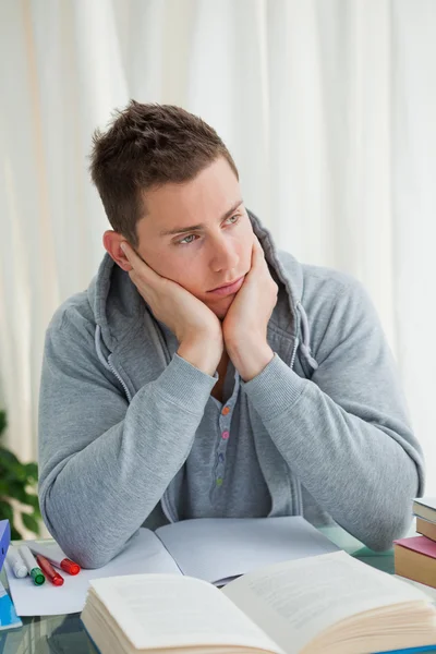 Tired cute student — Stock Photo, Image