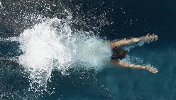 Ovan bild av dykning person — Stockfoto