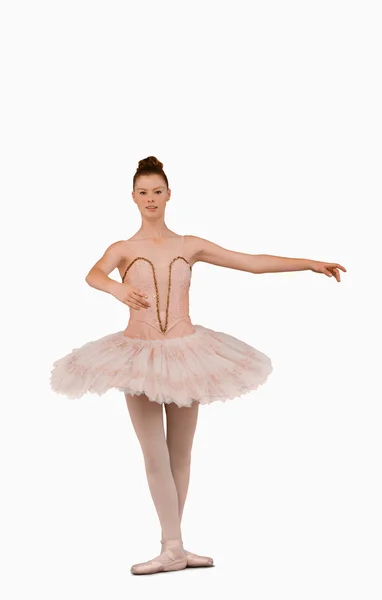 Балерина готовится к вращению — стоковое фото