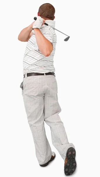 Bakifrån golfare — Stockfoto