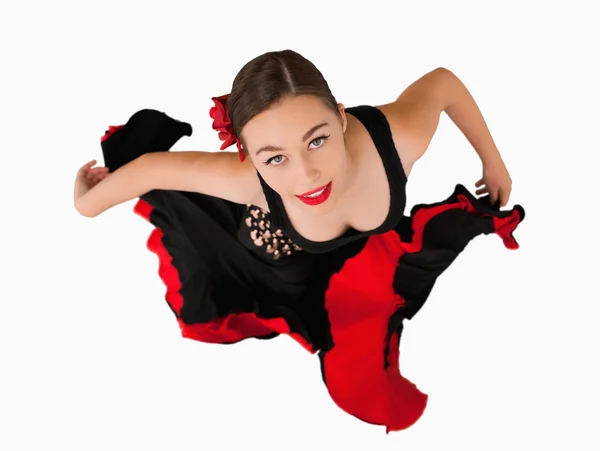 Overhead view of female dancer — Stock Photo, Image