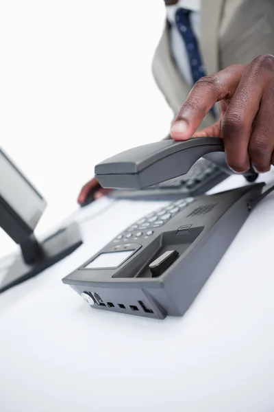 Close up van een mannelijke hand ophangen — Stockfoto