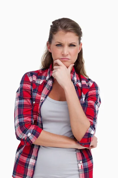 Portrait of a thoughtful woman — Stock Photo, Image