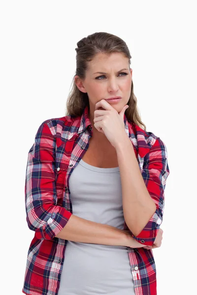 Portrait of a woman thinking — Stock Photo, Image