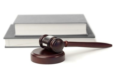 Gavel and grey book clipart