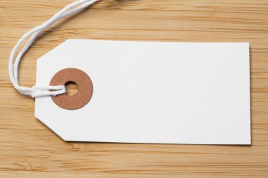 White and brown tag clipart