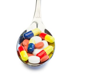 Spoon full of color medicine clipart