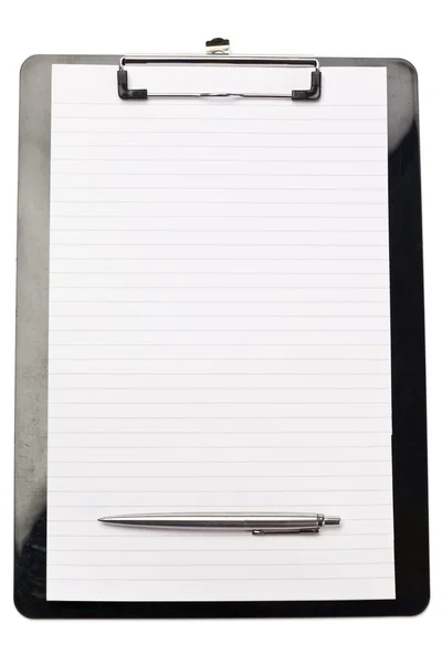 Pen at the bottom of note pad — Stock Photo, Image