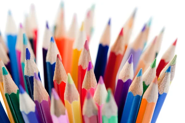 많은 색깔 연필 — 스톡 사진