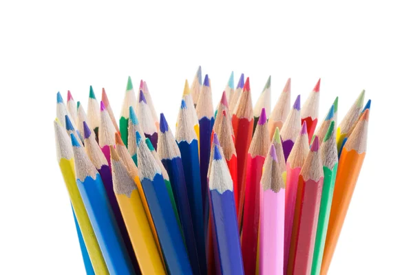 Toplama renkli kalemler — Stok fotoğraf