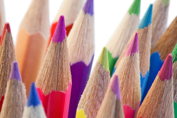Close-up sobre a parte alta de lápis de cor — Fotografia de Stock