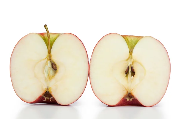 Winkelhalbierter Apfel — Stockfoto
