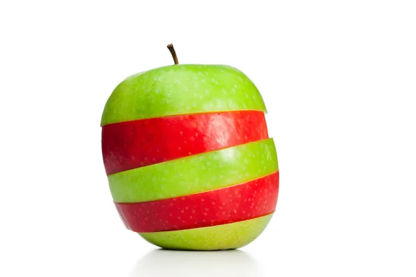 Сочетание зеленого и красного яблок — стоковое фото