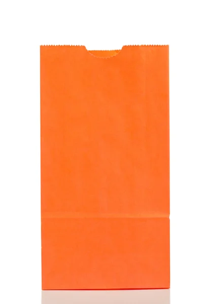 Orangefarbene Papiertüte — Stockfoto