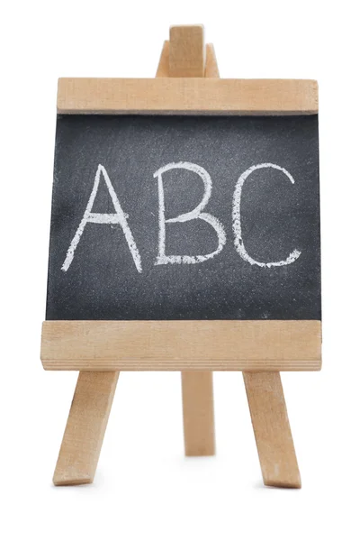 Chalkboard com os leters ABC escrito nele — Fotografia de Stock