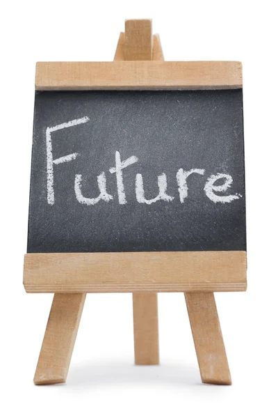 Chalkboard com a palavra futuro escrito nele — Fotografia de Stock