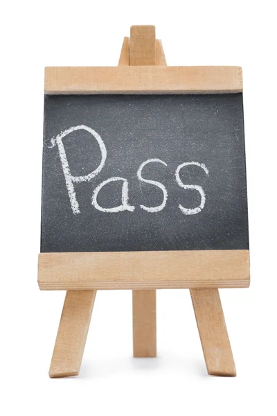 Chalkboard with the word pass written on it — Stock Photo, Image
