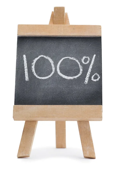Chalkboard with "100 percent" written on it — Stock Photo, Image