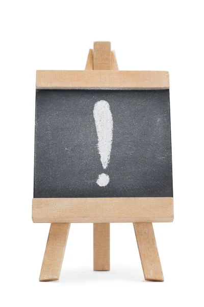 Chalkboard with an exclamation mark written on it — Stock Photo, Image