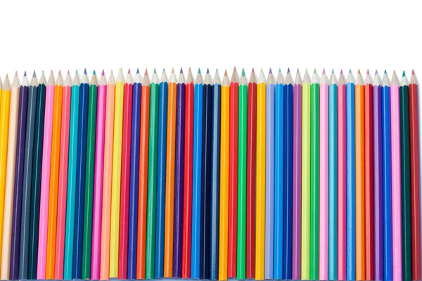 Кольорові олівці вертикальне вирівнювання — стокове фото