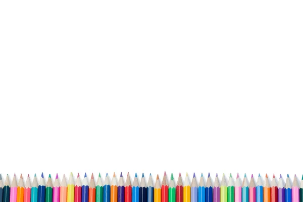 Alta parte di matite di colore — Foto Stock