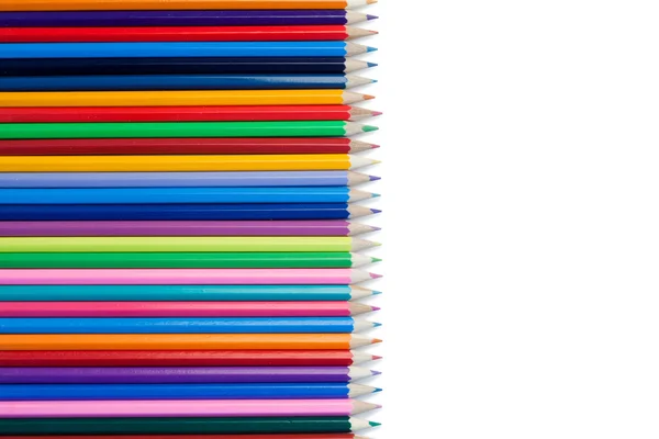 Color pencils horzontal alignment — Stock Photo, Image