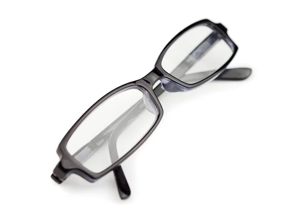Par de óculos pretos isolados — Fotografia de Stock
