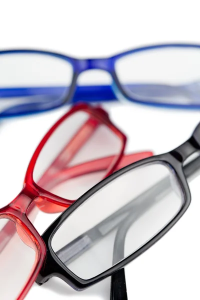 Schwarze rote und blaue Brille — Stockfoto