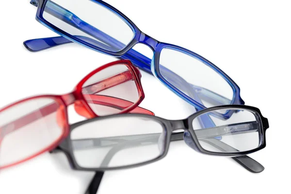 Černé, červené a modré brýle — Stock fotografie
