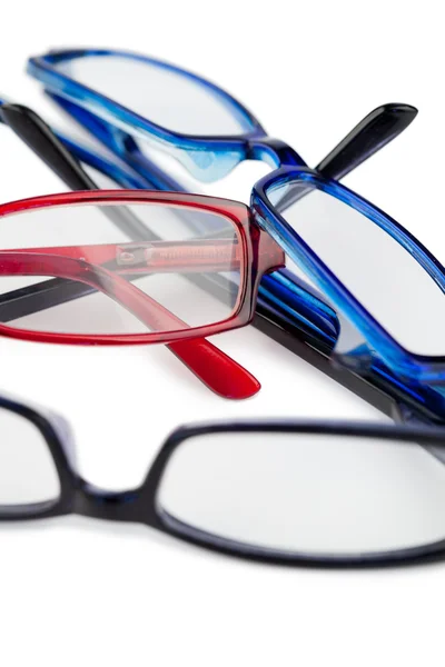 Siyah kırmızı ve mavi gözlük — Stok fotoğraf