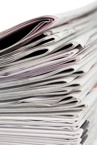 Newspapers on a white background — Stock Photo, Image