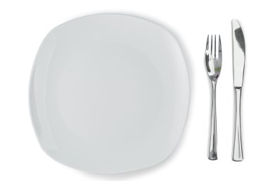 Plate and cultery clipart